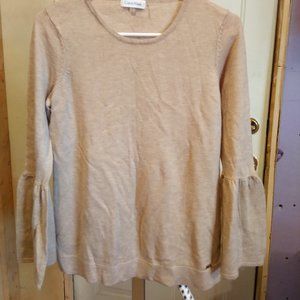 CALVIN KLEIN FLARED SLEEVE SWEATER.... EUC